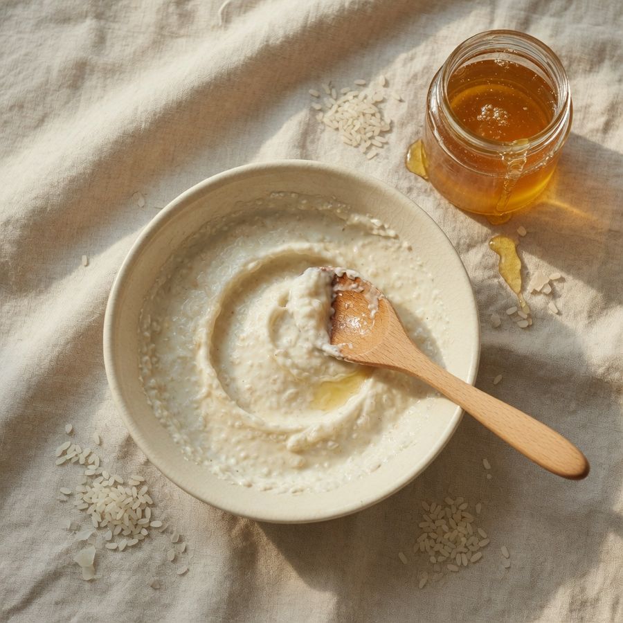 Mascarilla de arroz y miel
